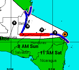 Hurricane expected in Honduras